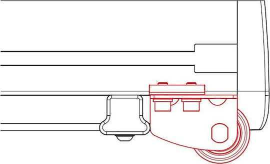 Nordrive Roller Φόρτωσης Σχάρας Αυτοκινήτου Roller Φόρτωσης για Σχάρα Kargo Rack Krs Rear Roller Σιδήρου R150 150cm 1τμχ