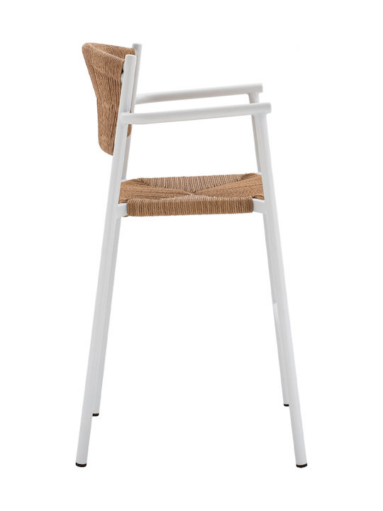 Bar Stool Aluminum White 55.5x58x107cm Bar Stool Aluminum White 55.5x58x107cm