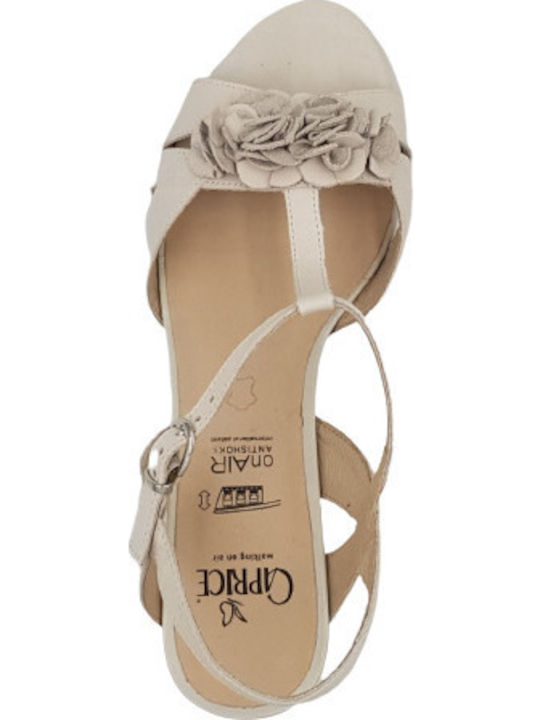 Leder Damen Sandalen Anatomisch in Weiß Farbe