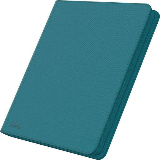 Ultimate Guard 12-Pocket Quadrow Zipfolio Xenoskin Binder 12-Pocket Standard Size Petrol Blue