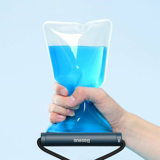 Baseus Transparent Waterproof Bag Wasserdichtes Gehäuse bis 6.7" Blau ACFSD-E03