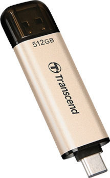 Transcend JetFlash 930C 512GB USB 3.1 Stick με σύνδεση USB-A & USB-C Χρυσό