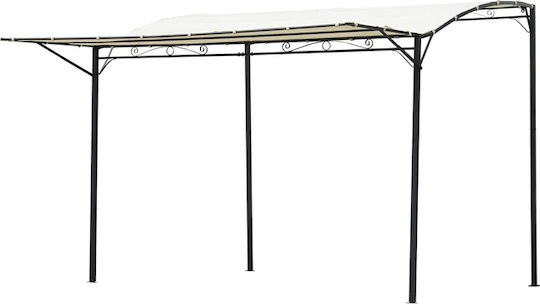 Garden Pergola from Metallic with Ceiling in Beige Colour 300x250x250cm