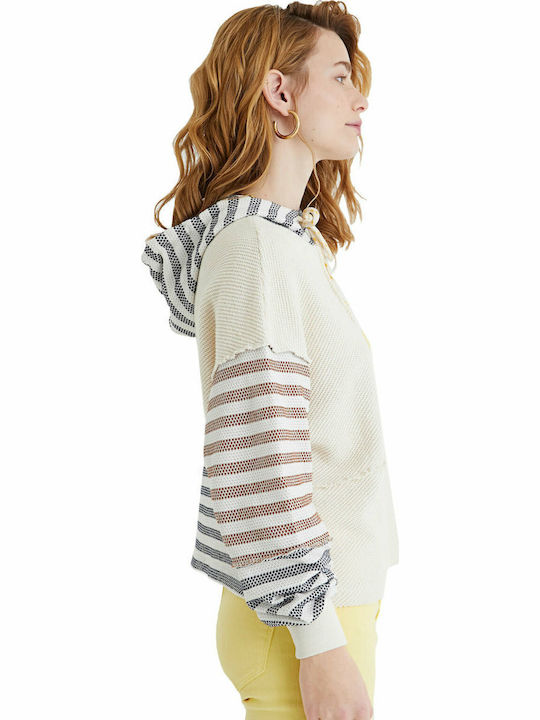 Cremona Γυναικείο Φούτερ με Κουκούλα Μπεζ