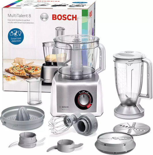 Bosch Πολυμίξερ 1250W με Κάδο 3.9lt και Κανάτα Μπλέντερ Λευκό