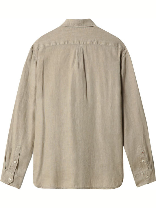 Gervas 3 Langärmlig Leinen Hemd Beige