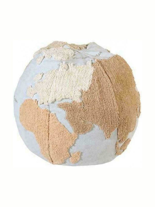 Beanbag World Map Blue 45x50x45cm