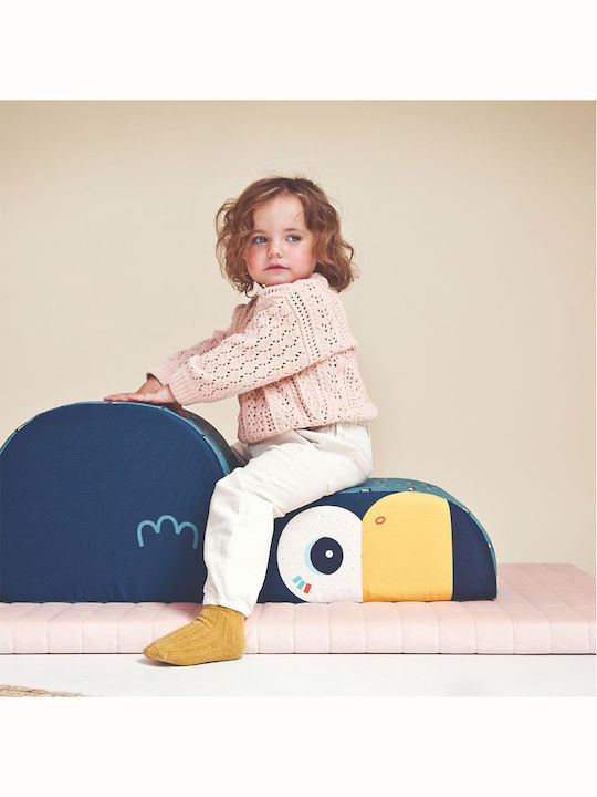 Beanbag Pablo with Armrests Blue 50x40x22cm