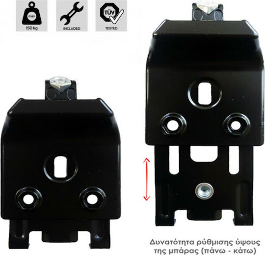 Menabo Bare de Acoperiș Aluminiu pentru Fiat Ducato (Set cu picioare)