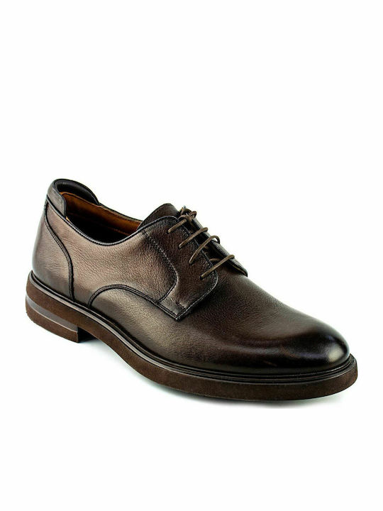 Leder Herren Freizeitschuhe Braun KU086-M12
