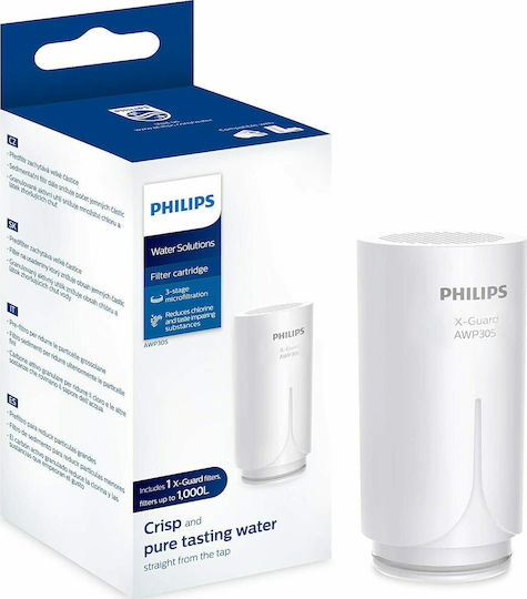 Philips Water Filter Replacement for Faucet made of Activated Carbon X-guard