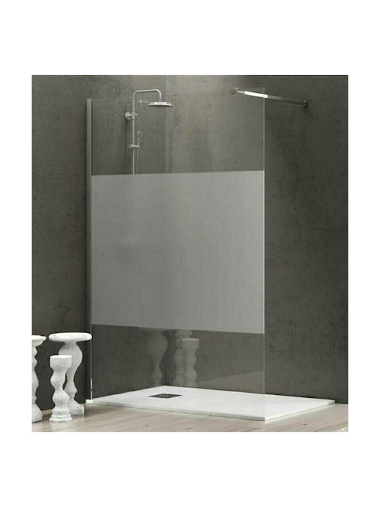 Karag Free 1 Shower Screen for Shower 90x185cm Serigrafato Chrome