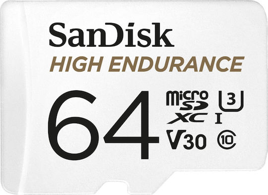 Sandisk High Endurance microSDXC 64GB U3 V30 UHS-I 100MB/s с адаптер