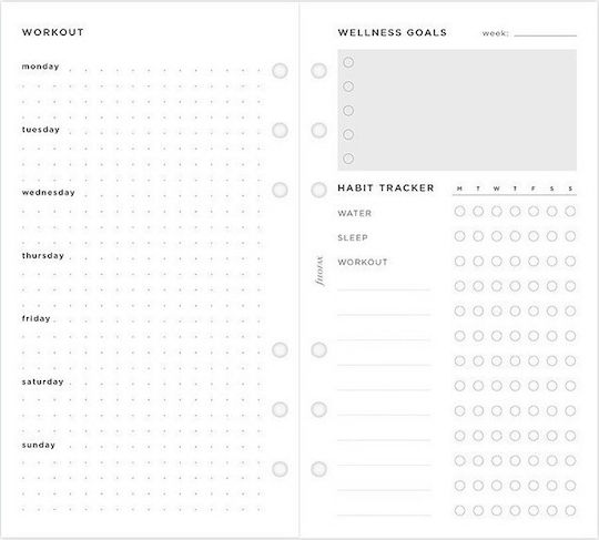 Filofax 56 Refill Pads A6 Ruled White