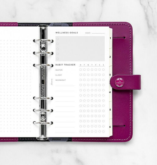 Filofax Ανταλλακτικές Κόλλες A6 56 Φύλλων Ριγέ Λευκές