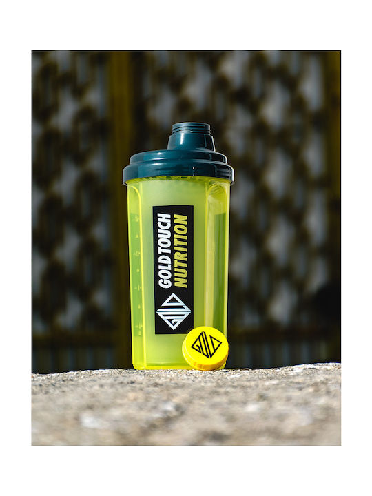 GoldTouch Nutrition Plastic Protein Shaker 500ml Yellow