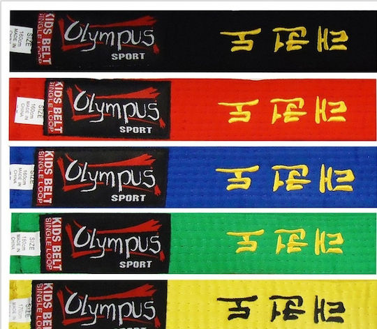 Olympus Sport Single Loop Taekwondo Belt Yellow