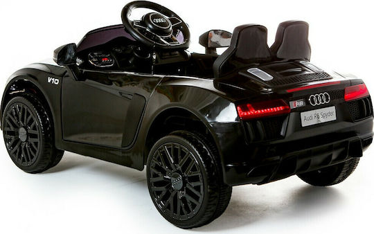 Audi R8 Spyder Две Места с Дистанционно Управление Лицензиран 12 Волта Черен за 1+ Години