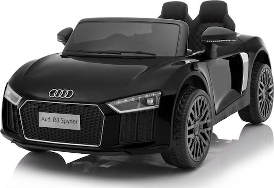 Audi R8 Spyder Две Места с Дистанционно Управление Лицензиран 12 Волта Черен за 1+ Години