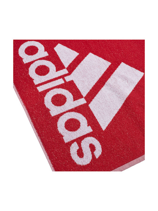 adidas Покривка за фитнес Зала 100% памук Червена 100x100см