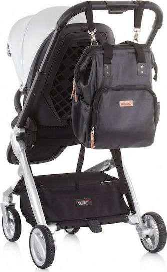 Chipolino Wickeltasche-Wickelrucksack Black 20x32x40cm.
