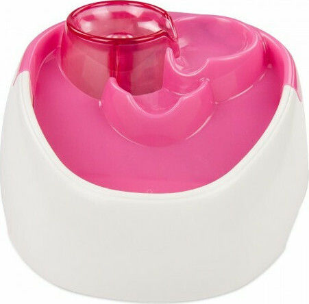 All For Paws Modern Cat Plastic Waterer / Fountain for Dog & Cat 1lt 13cm in Fuchsia Color