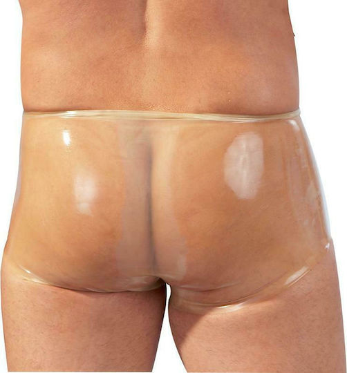 LateX Latex Boxer Shorts with Penis Sleeve Transparent