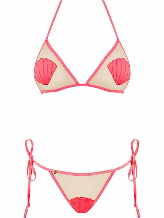 Playa Del Amor Set Bikini Τριγωνάκι & String Ροζ