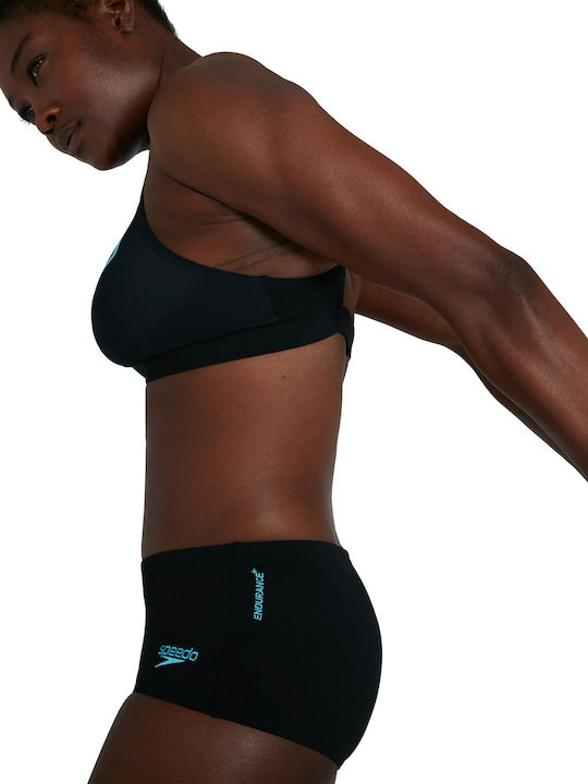 Sport Bikini Set Sports Bra & Boxer Bottom Boom Logo Placement Black