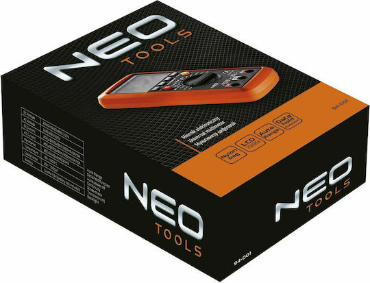 Neo Tools 94-001 Ψηφιακό Πολύμετρο με Μέτρηση AC / DC / Αντίστασης / Χωρητικότητας / Θερμοκρασίας