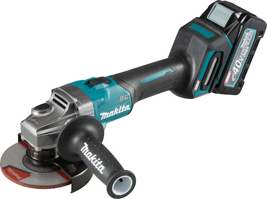 Makita Cordless Angle XGT Blue Grinder 125mm Battery 2x4Ah