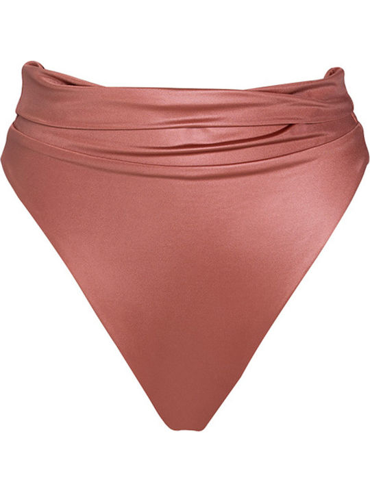 Bikini Slip Ψηλόμεσο Ροζ