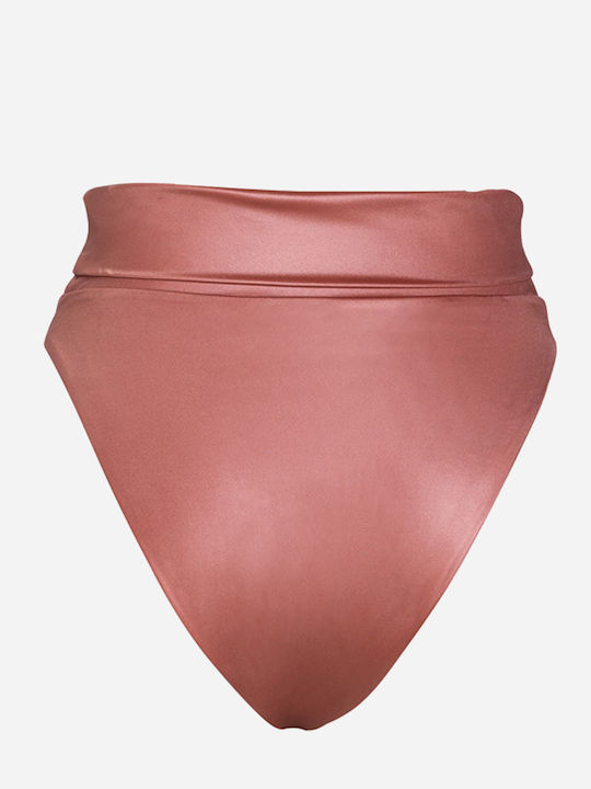 Bikini Slip Ψηλόμεσο Ροζ