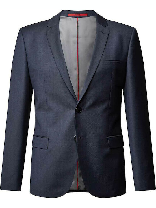 Arti204 Men's Winter Suit Jacket Slim Fit Blue