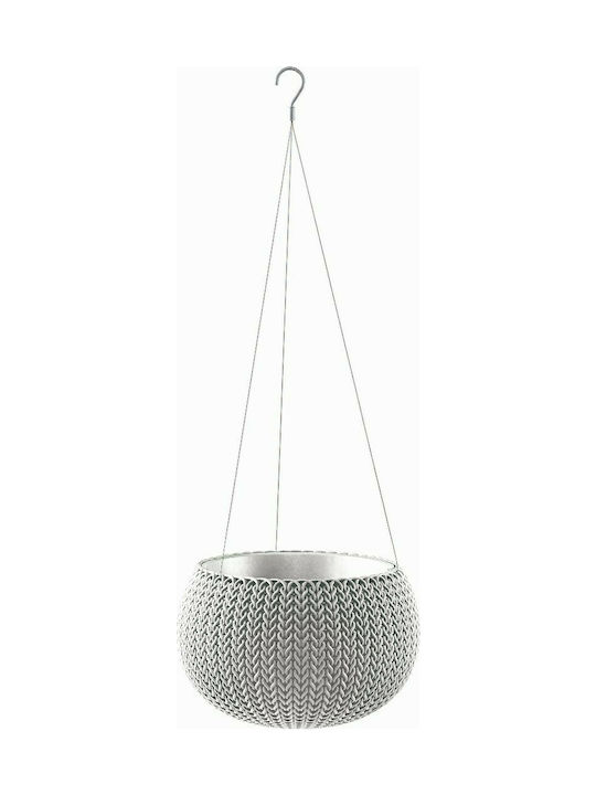 Keter Cozy Topf Runder Topf Kunststoff Gray 36x36x22.5cm.