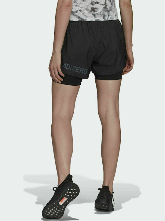 Adidas Adizero Two-in-One Women's Sporty Shorts Black