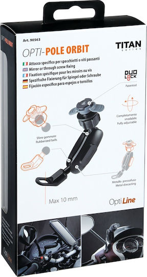 Lampa Titan Opti Pole Orbit Mount Phone Motorcycle for Mirror 10mm