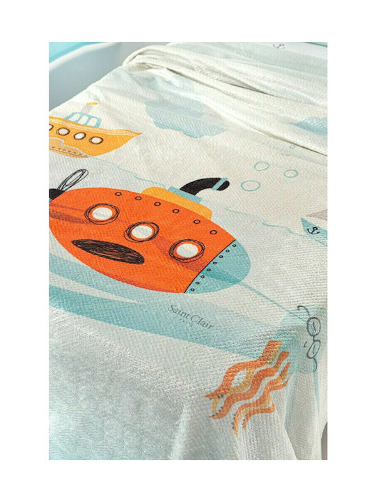 Saint Clair Κουβέρτα Fleece Sub Γαλάζια 160x220εκ.