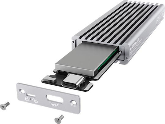 Icy Box Θήκη για Σκληρό Δίσκο M.2 PCI Express NVME με σύνδεση Type-C σε Γκρι χρώμα