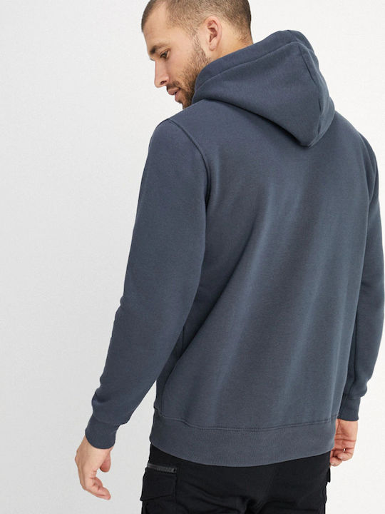 Alpha Industries Basic Men's Sweatshirt with Hood and Pockets Gray