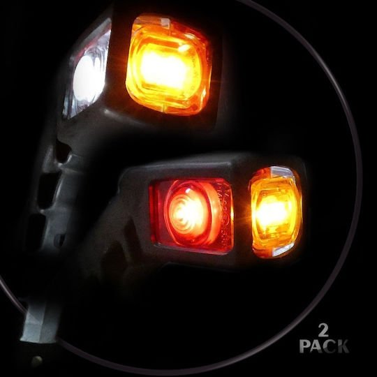 Truck Volume Lights 2pcs Set of LED Triple Volume Lights 12 / 24V - Multicolour 2XMAR130