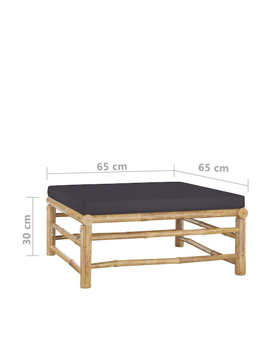 Canapea de colț Exterior Bambus cu Perne 190x65x60cm