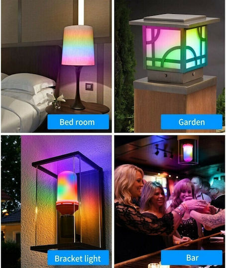 GloboStar LED Bulb 9W 150mm for Socket E27 RGB 450lm