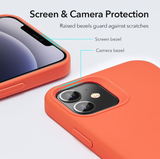ESR Cloud Back Cover Σιλικόνης Πορτοκαλί (iPhone 12 / 12 Pro)