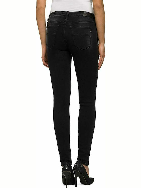 Replay Joi High Waist Women's Jean Trousers in Slim Fit Black