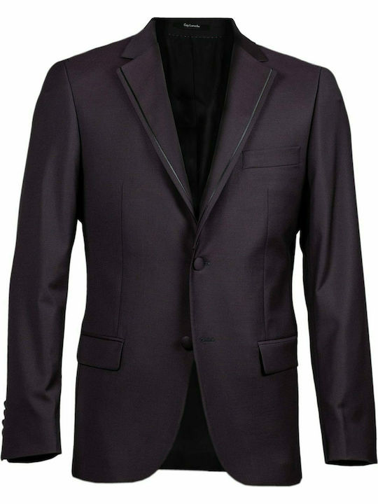 Guy Laroche Men's Winter Suit with Vest Slim Fit Purple