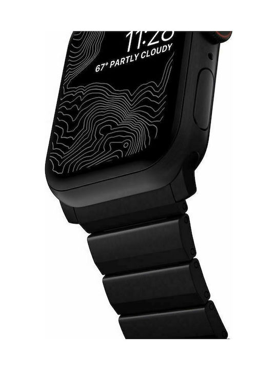 Nomad Titanium V2 Strap Λουράκι Μεταλλικό Μαύρο (Apple Watch 42/44/45mm)