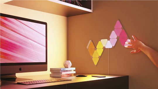 Nanoleaf Smart Dekoratives Tischlampen Shapes Dreiecke Mini Erweiterung 10er Pack LED RGB Sechseck 10 Stück