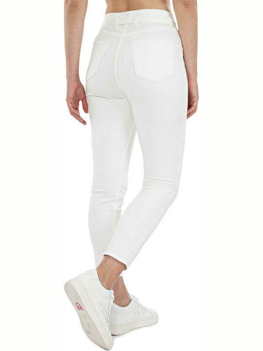 Pinko Susan 13 High Waist Women's Jean Trousers in Skinny Fit White