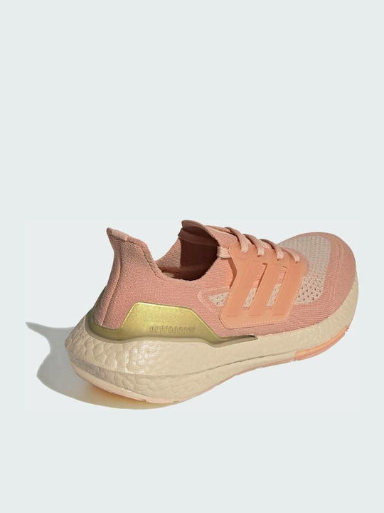 adidas Ultraboost 21 Women's Running Sport Shoes Ambient Blush / Halo Blush